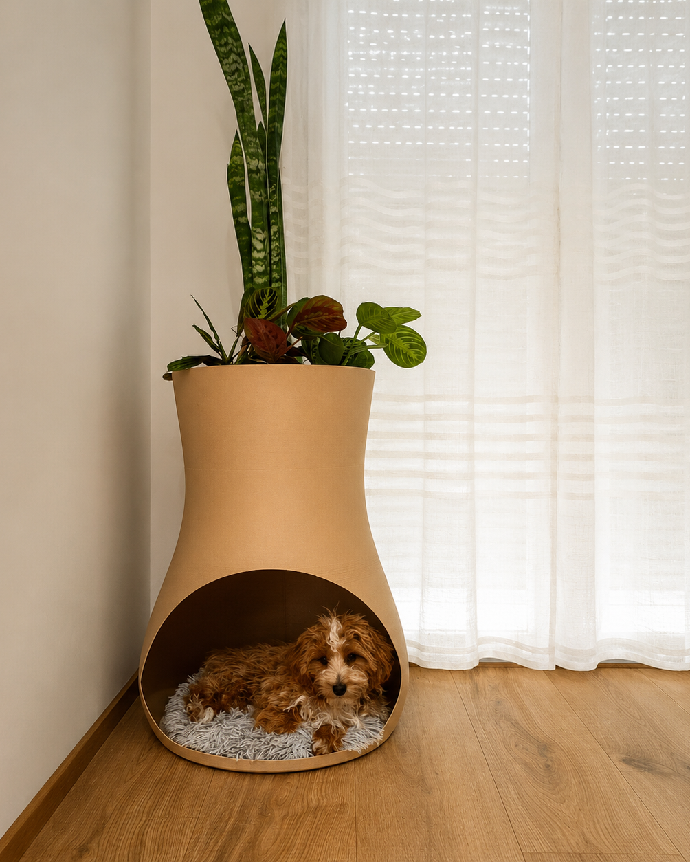 Petalux – Modern Dog Bed & Planter | Pet Accessory